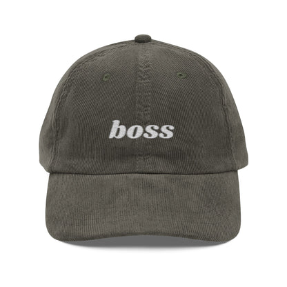 Boss- Embroidered Corduroy Cap