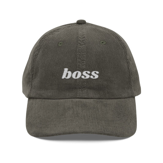 Boss- Embroidered Corduroy Cap