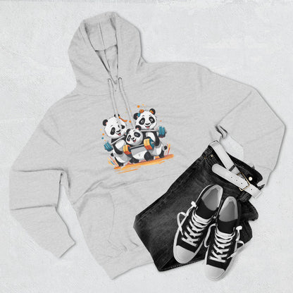 Panda Family Weights- Three-Panel Fleece Hoodie