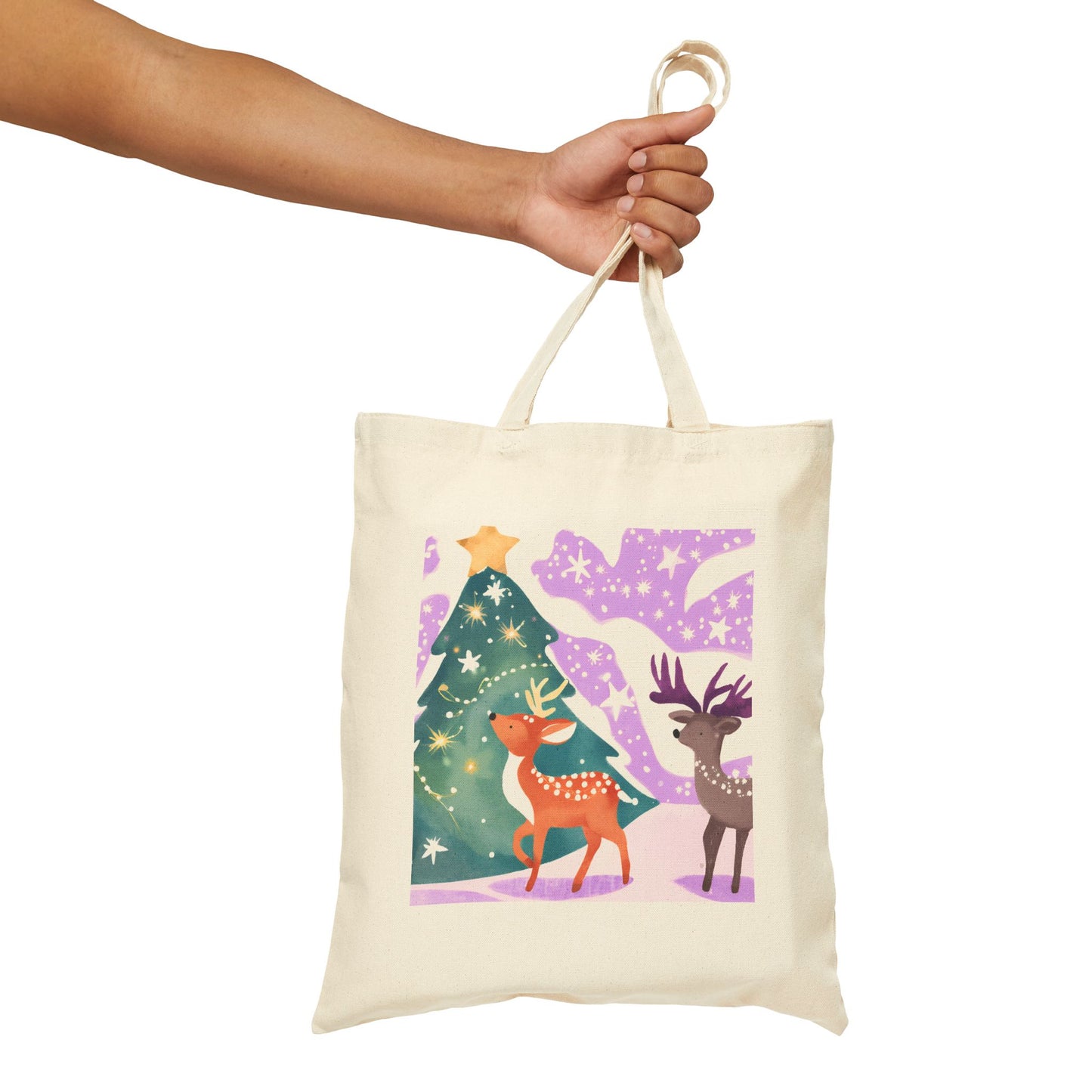 Magical Christmas Cotton Canvas Tote Bag