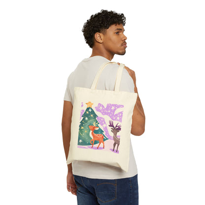 Magical Christmas Cotton Canvas Tote Bag