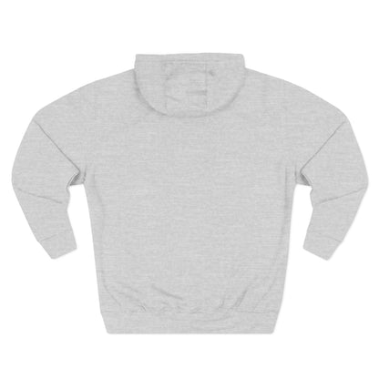 Two Dogs Lifting Weights- Three-Panel Fleece Hoodie